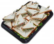 Мини-Сендвич с семгой и  салатом (16шт.)